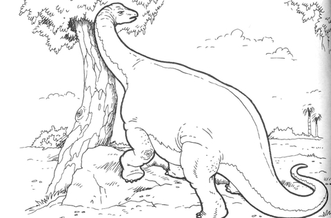 Brachiosaurus Dinosaur Coloring Page